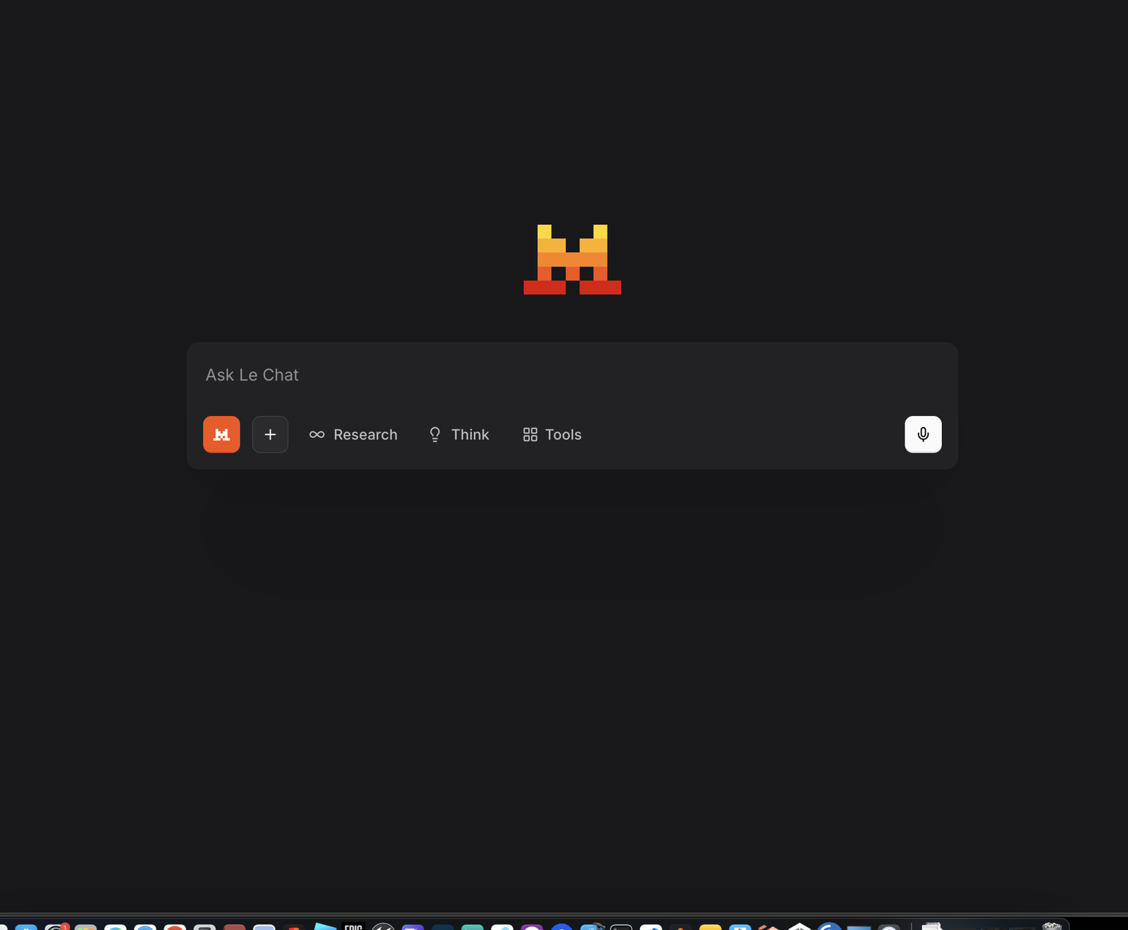 Mistral Le Chat landing page screenshot